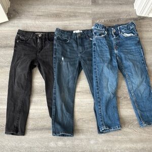Stylish Denim Jeans Trio - Black and Blue